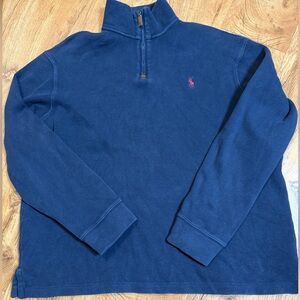 Polo Ralph Lauren Estate Rib Blue Half Zip Pullover L